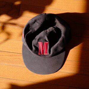 Marlboro Cigarettes Hat Strapback Cap Black Red Cowboy Advertising Promo VTG
